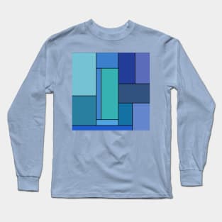 retro abstract geometrical art pattern Long Sleeve T-Shirt